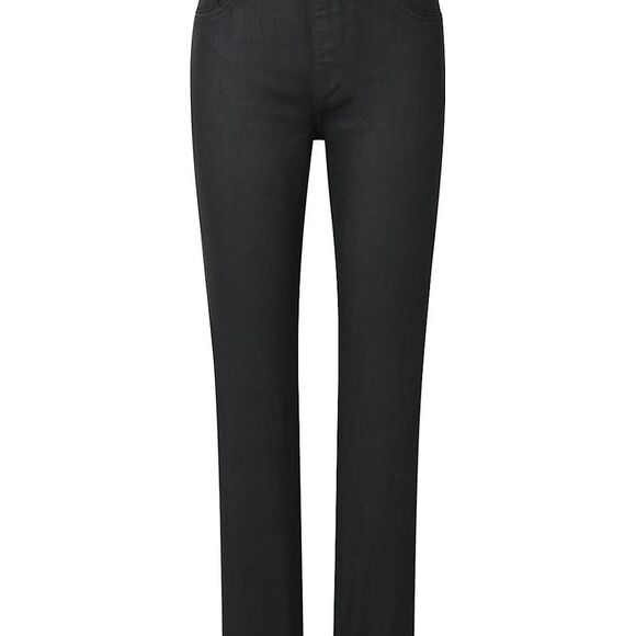 DL1961 Patti Straight High-Rise Vintage Jeans In Black Coated - 26 - Picture 2 of 3